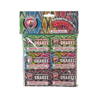 Assorted Color Snakes - 6 Packs of 6