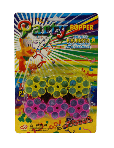 Party Popper Gun Refills - 6 Pack