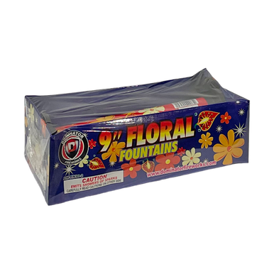 Wholesale Firework Cases - 9" Floral Fountain Assortment 36/1