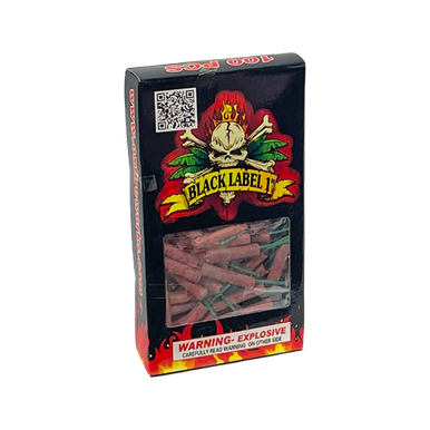 Wholesale Firework Cases - Black Label 1 Inch Firecrackers 100/1