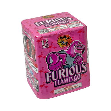 Wholesale Firework Cases Furious Flamingo 12 Shot 12/1