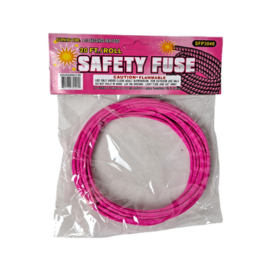 20ft Pink PERFECT hobby fuse 10 seconds