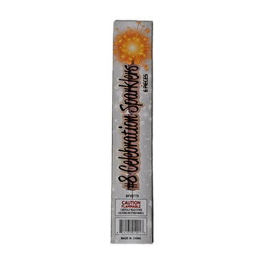 Wholesale Firework Cases - 8" Gold Metal Celebration Sparklers 300/1