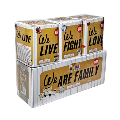 Wholesale Fireworks Cases We Are Family 200Gram Assortment 3 Pack 4/1