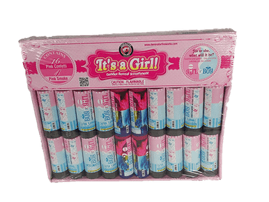 Wholesale Firework Cases - Gender Reveal Daytime Assortment - Girl 12/1