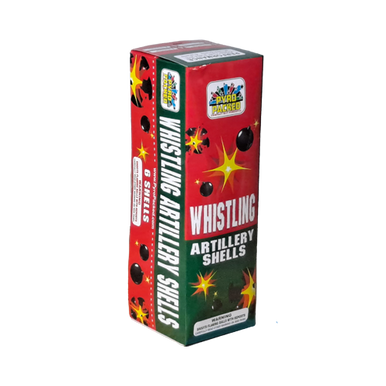Pyro Packed Whistling Artillery with Compact Box - 6 Pack