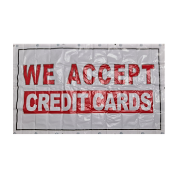 3' x 5' Credit Cards Accepted Banner