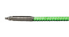 Buggy Whip 2 ft Green LED Whip w/ Red Flag Bright Threaded Base BWBRTLED2GT