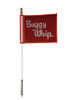 Buggy Whip 6 ft. White LED Whip w/ Red Flag (Bright) (Quick Release Base) Buggy Whip UTVS0028470 UTV Source
