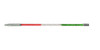 Buggy Whip 6 ft Green White Red LED Whip w/ Red Flag Standard Otto Release Base BWLED6GWROR