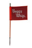 Buggy Whip 8 ft. Red LED Whip w/ Red Flag (Bright) (Quick Release Base) Buggy Whip UTVS0028593 UTV Source