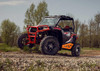 SuperATV Polaris RZR XP Turbo Heavy Duty Tube Rock Sliders Orange NB-P-RZR1K-04