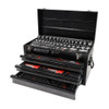 BOXO USA 185-Piece Metric and SAE Tool Set with 3-Drawer Hand Carry Toolbox (Black) BOXO USA UTVS0037111 UTV Source