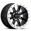 Raceline Wheels A71 Mamba UTV Beadlock Wheel 14X10 0 4X110 Silver/Black A7141011-55