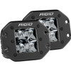 Rigid Industries D-Series Pro Flush Mount LED Pods (Pair) (Spot) (Midnight) Rigid Industries UTVS0001357 UTV Source