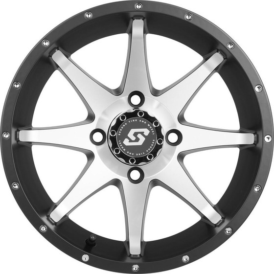 Sedona Storm UTV Wheel 12X7 4X137 12mm Satin Silver/Black 570-1165