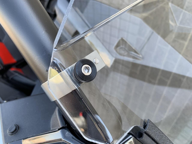 UTVZilla Polaris RZR RS1 Polycarbonate Half Windshield w/ Billet Clamps
