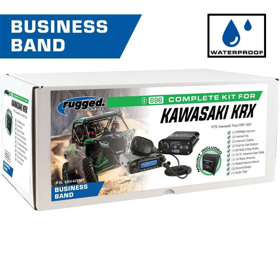 Rugged Radios Kawasaki Teryx KRX 1000 Business Band Complete UTV Communication Kit UTVS0059833