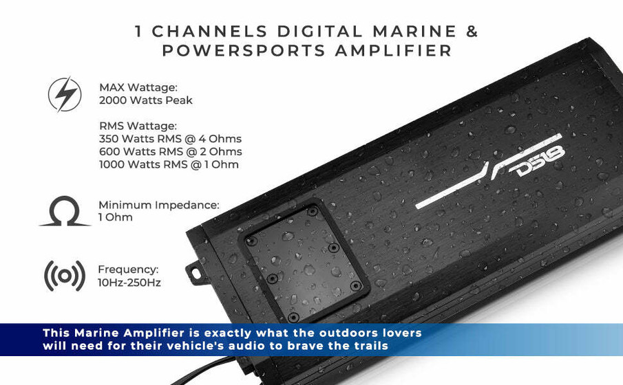 DS18 1-Channel Marine Waterproof Amplifier UTVS0064423
