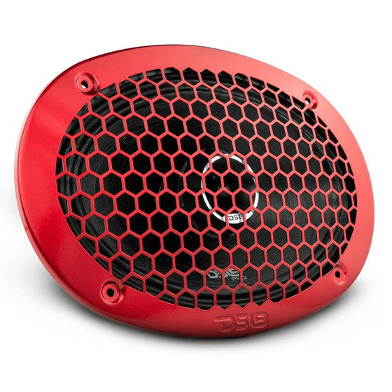 DS18 Audio 6x9 Water Resistant Mid-Range Loudspeaker with Built-in Bullet Tweeter and Grill 550 Watts 4-Ohm UTVS0065062
