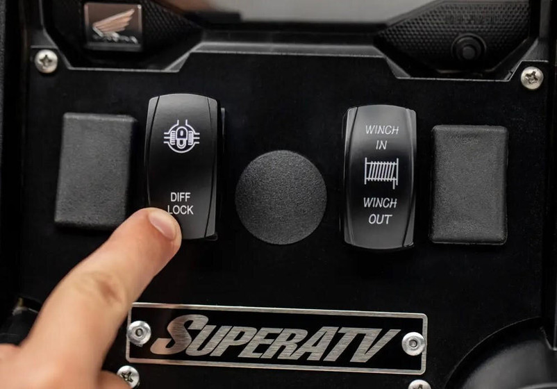 SuperATV Differential Override Switch For Honda Talon 1000R / 1000X – Black Powder Coat