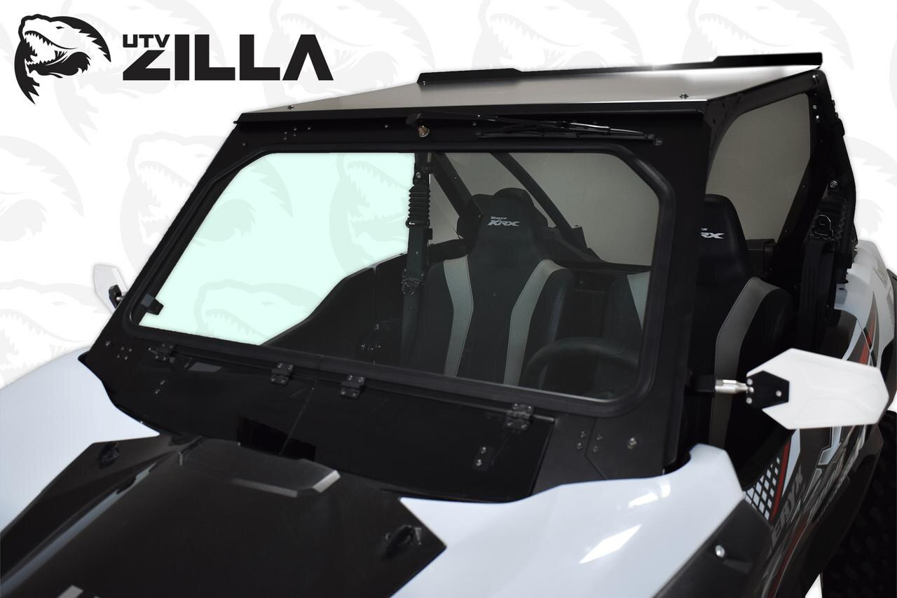 ビビ UTVZilla Kawasaki KRX Vented Glass Windshield w/ Wiper - ZL