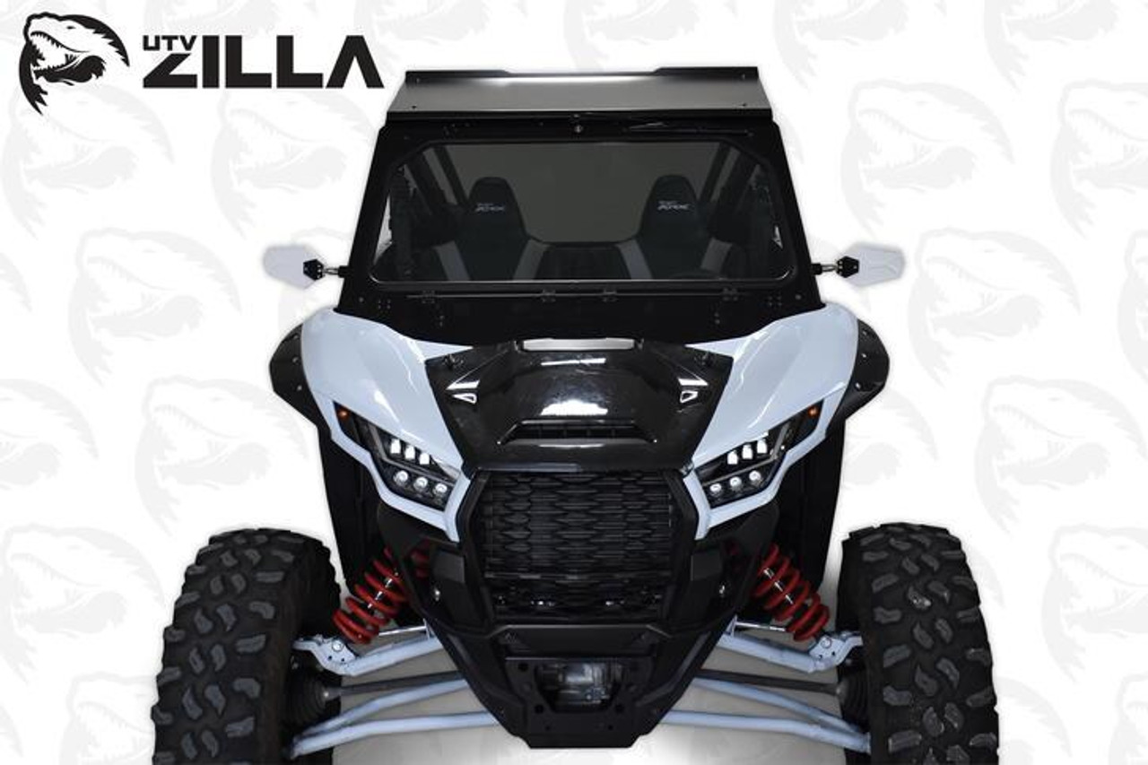 ビビ UTVZilla Kawasaki KRX Vented Glass Windshield w/ Wiper - ZL