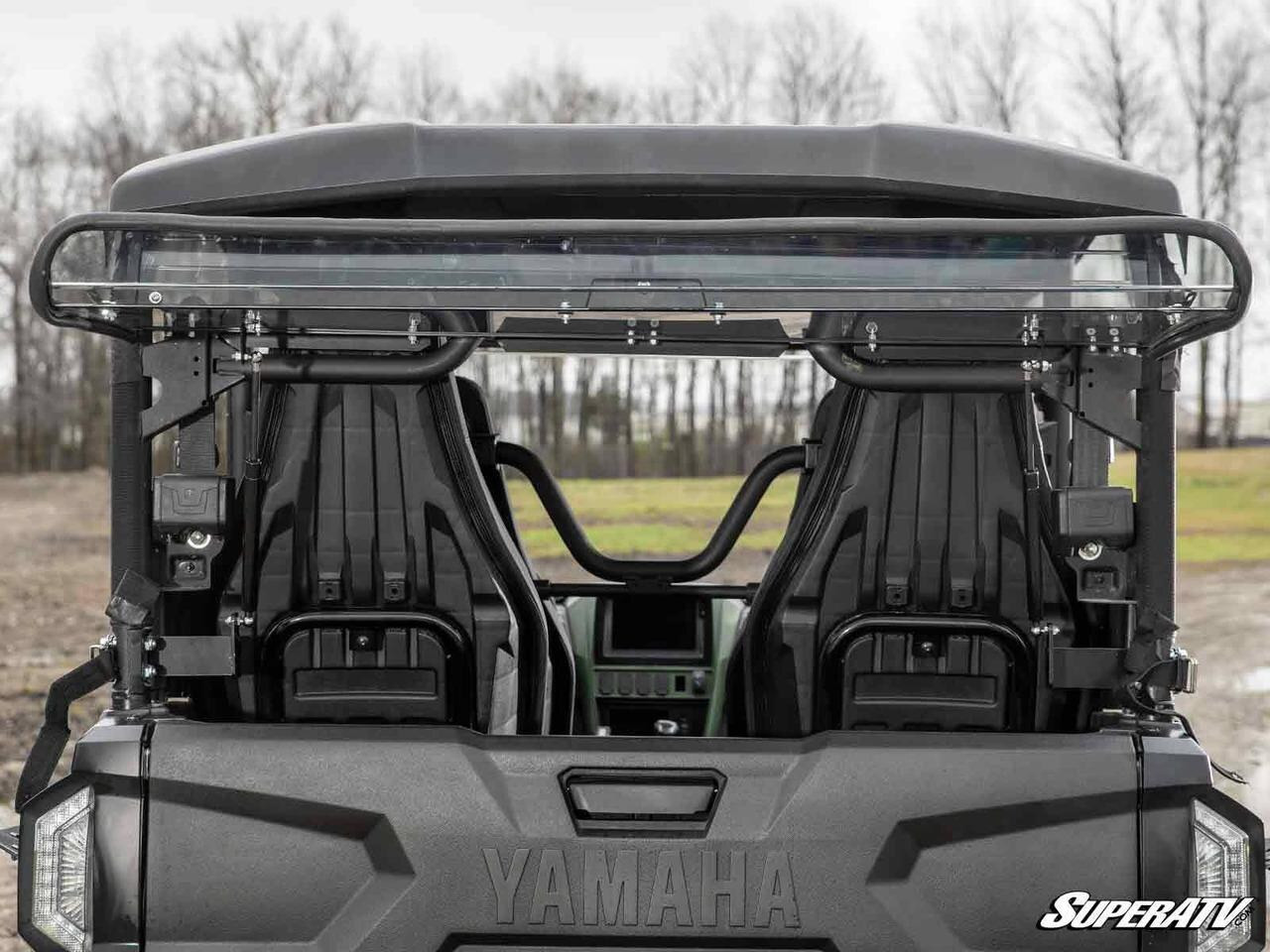 SuperATV Yamaha Wolverine RMAX4 1000 Rear Flip Windshield
