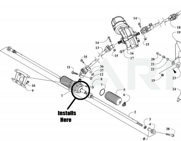 SpeedWerx Arctic Cat Wildcat XX Heavy Duty Steering Box Bushing