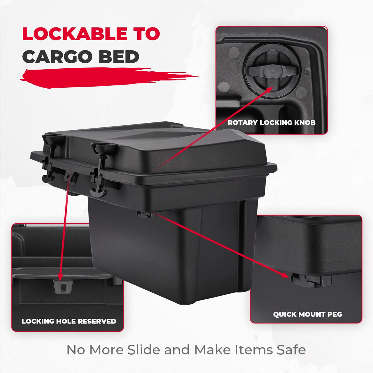 Kemimoto Can-Am Defender Removable 20L Cargo Storage Box