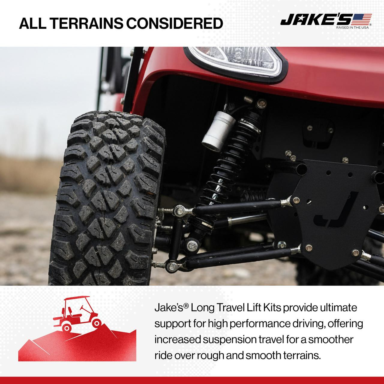 Jake's EZGO TXT / RXV Long Travel Lift Kit | UTV Source