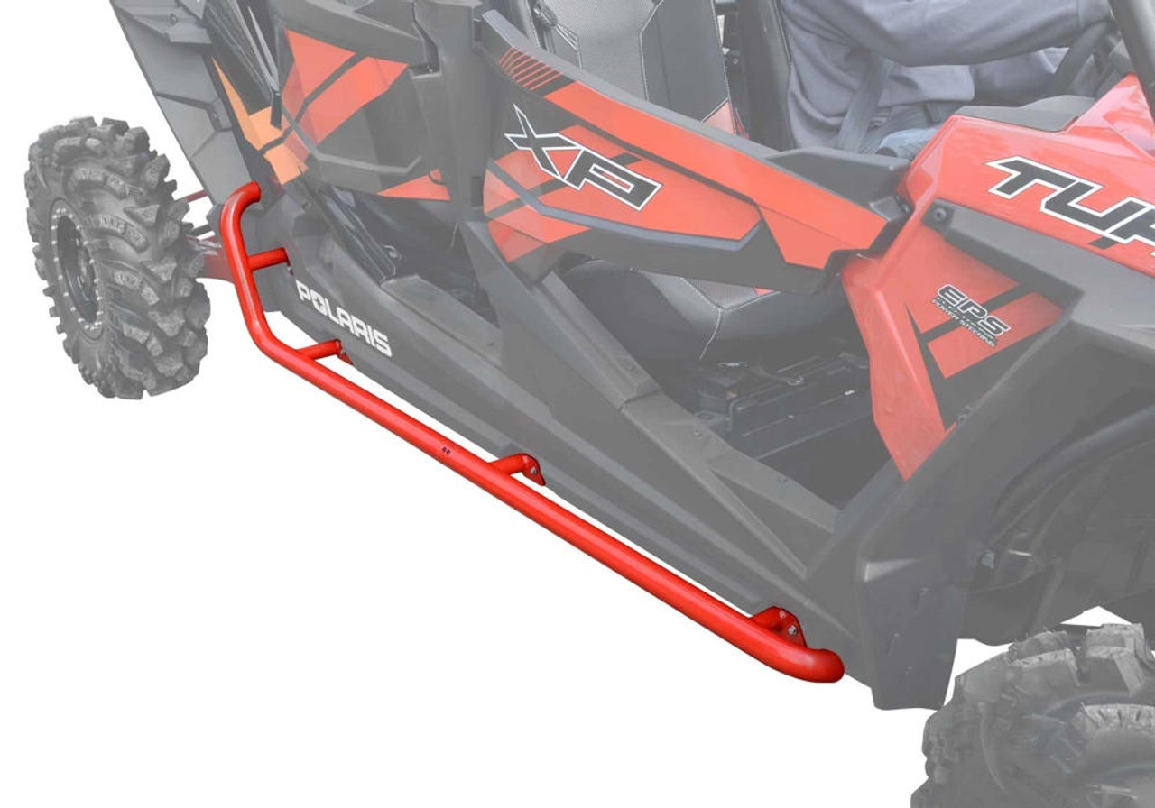 SuperATV Polaris RZR XP 4 1000 Rock Sliding Nerf Bars (Red)