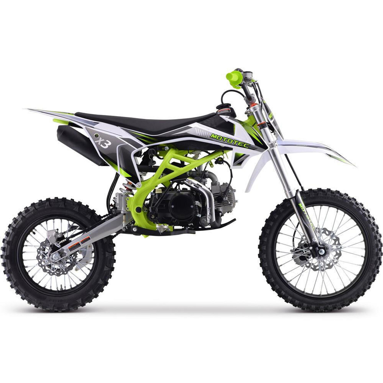 Buy MotoTec USA X3 125cc 4 Stroke Gas Dirt Bike Green at UTV