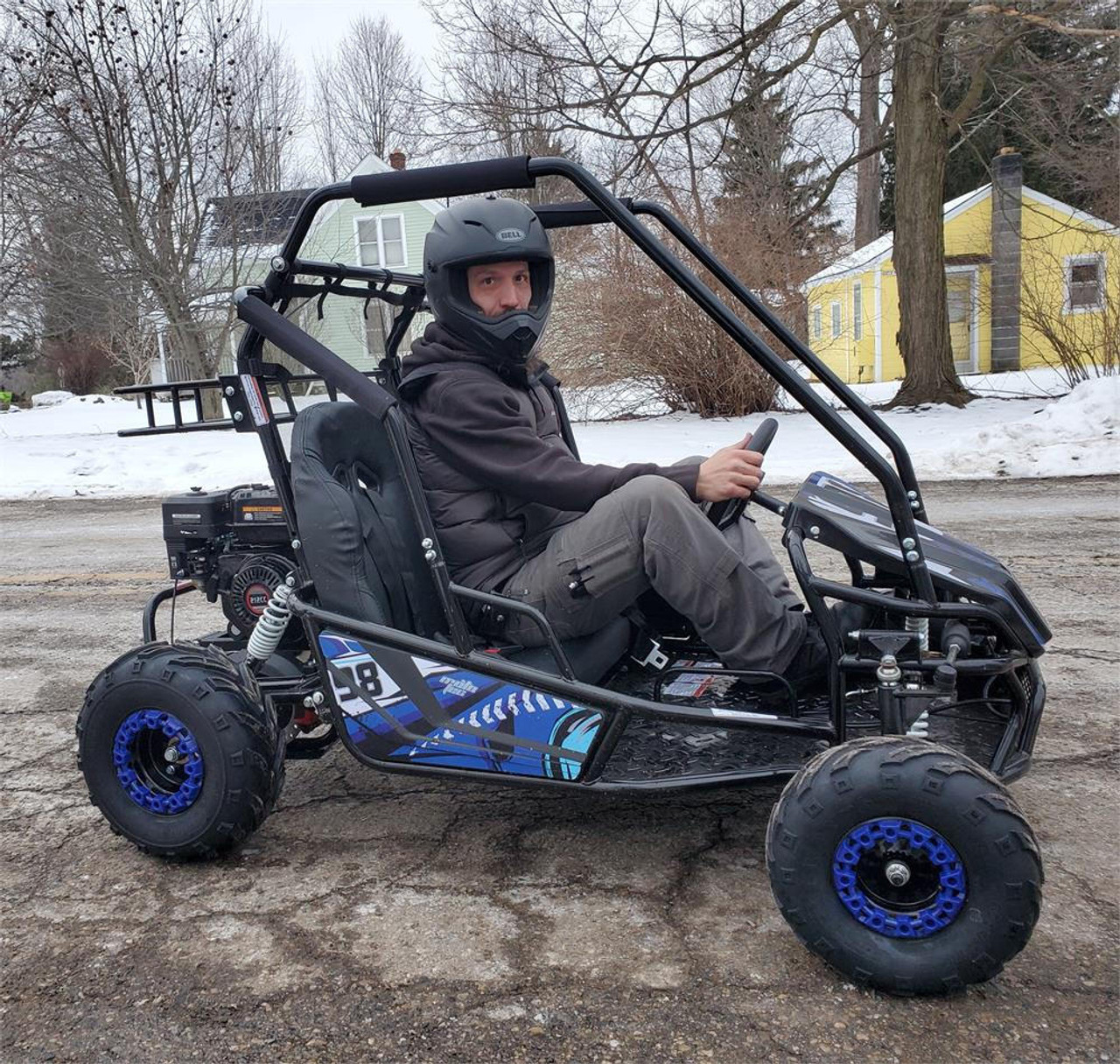 MotoTec Mud Monster Kids Electric Go Kart Full Suspension