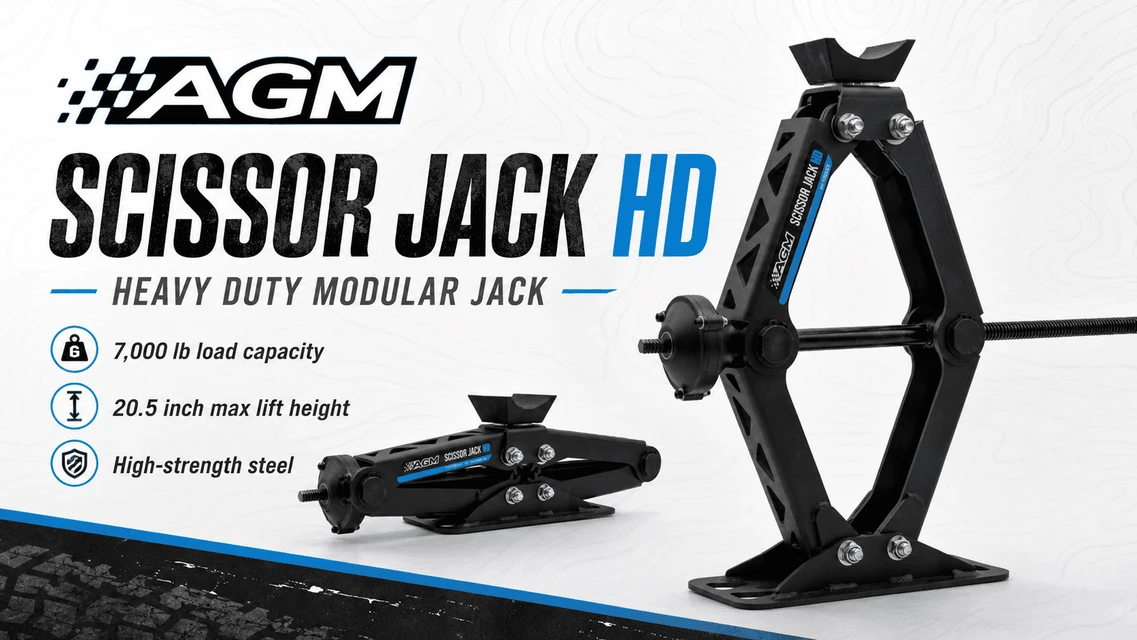 AGM Products Scissor Jack HD: The Heavy Duty Modular Jack Built for the Trail and the Tow Rig