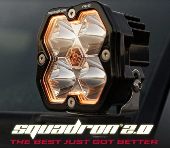 The All New Baja Designs Squadron 2.0: Compact LED Performance for Serious Off-Road Visibility Featuring RGB Back Light