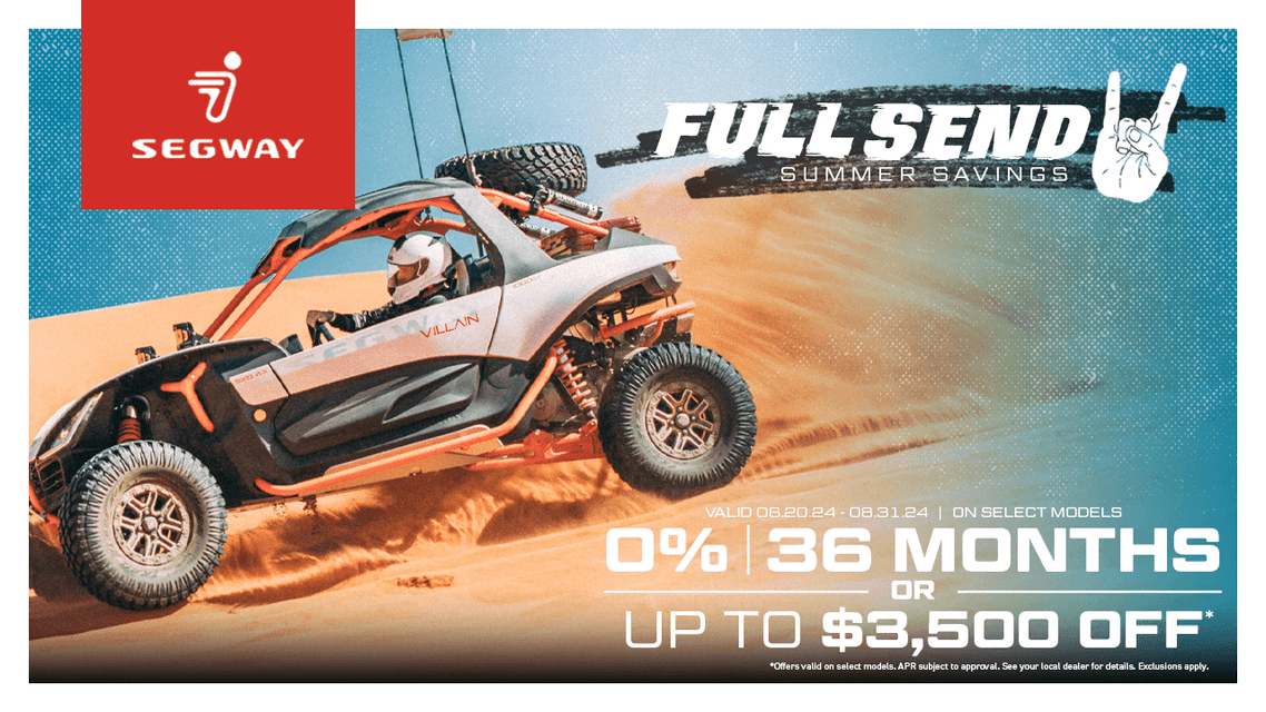 Segway Powersports Launches Game-Changing Full Send Summer Savings Promotion for 2023 and 2024 Models