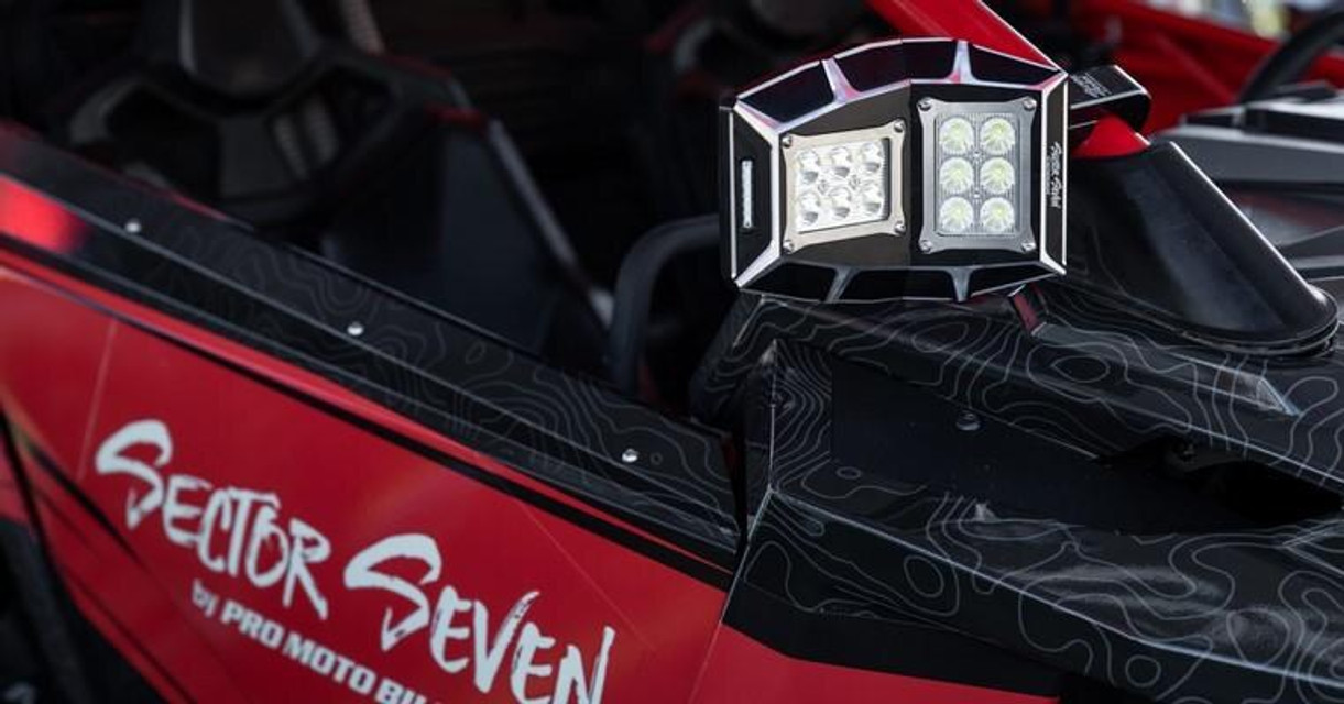 Sector Seven SAWTOOTH Billet LED Lighted Mirrors