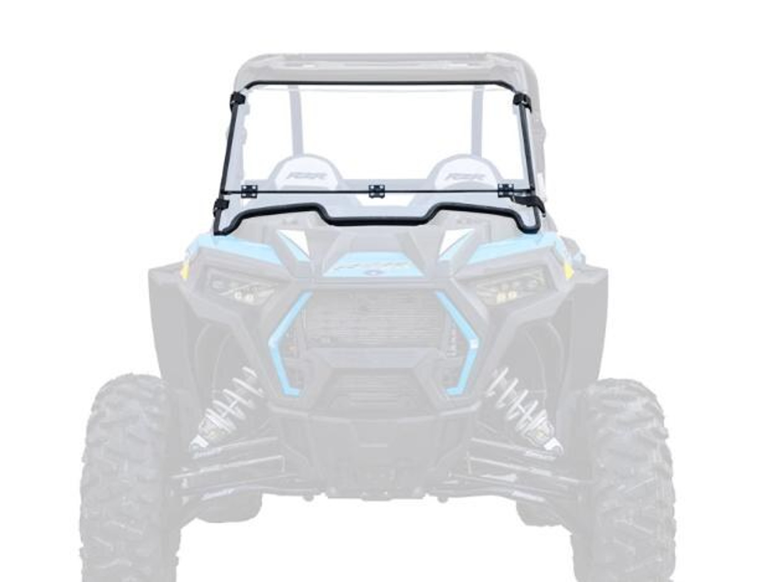 SuperATV Heavy Duty Clear Scratch Resistant Half Windshield