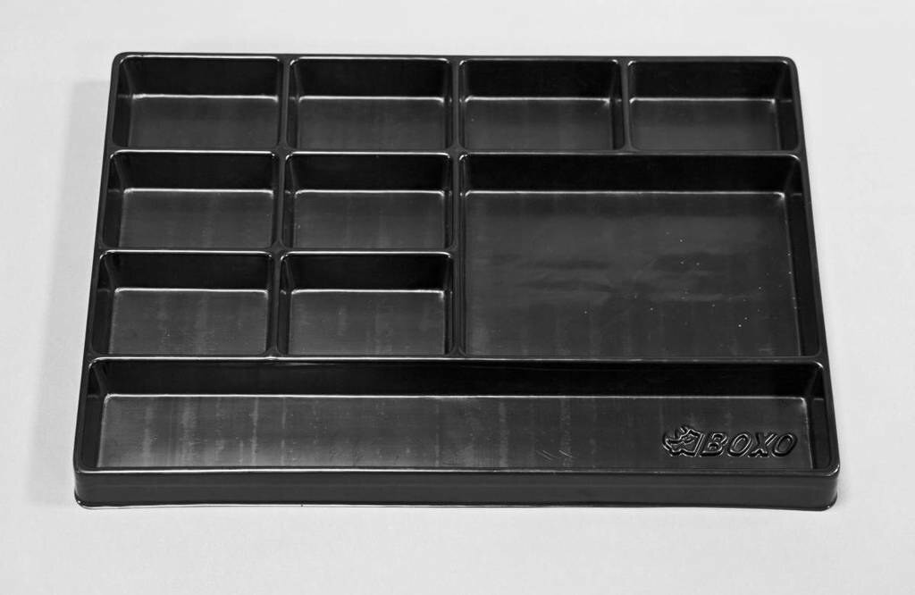 BOXO USA 16" Universal 10-Section Deep Drawer Plastic Divider