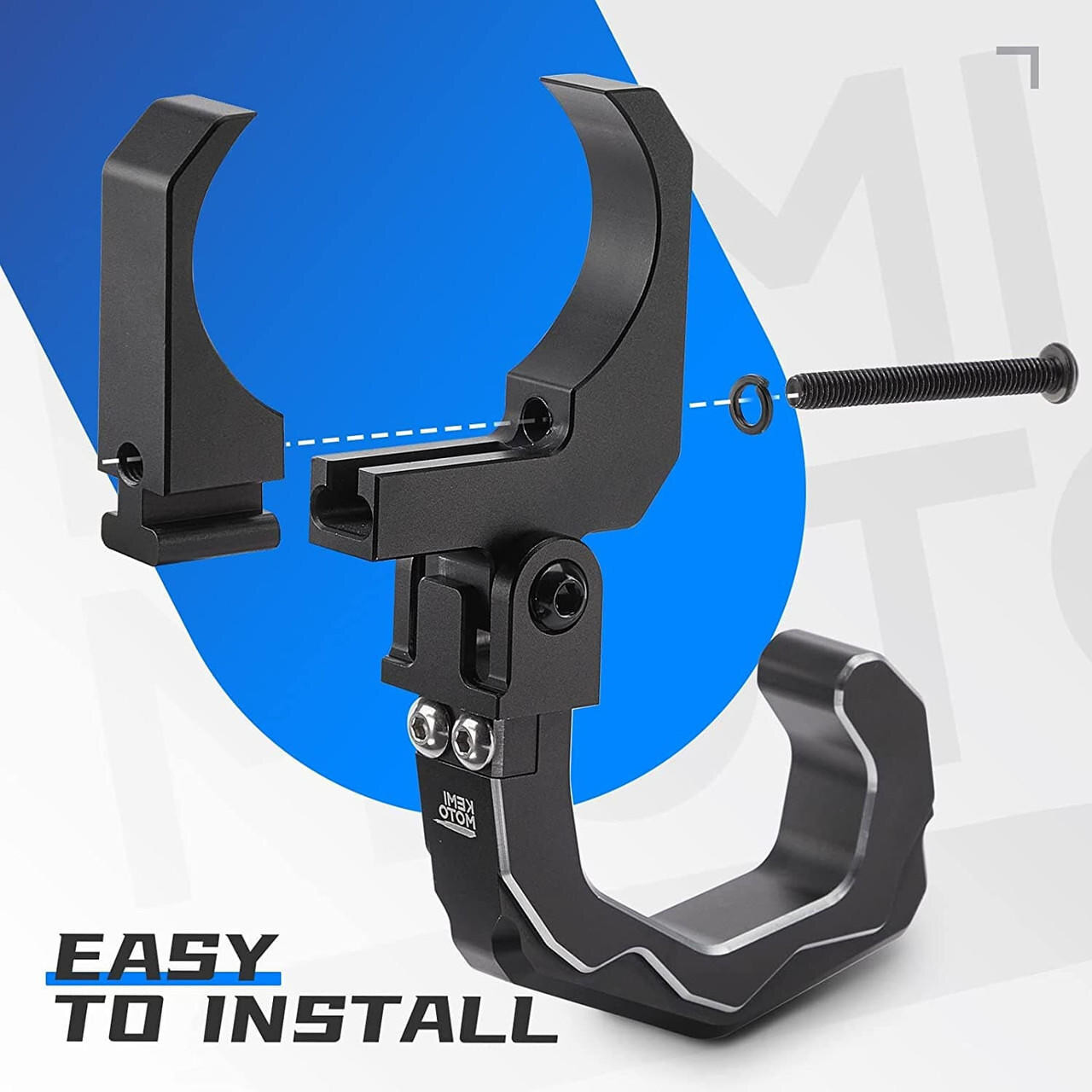 KEMIMOTO UTV Roll Cage Hooks (2-Pack) - Helmet & Headset Hangers For 1.5-2" Bars