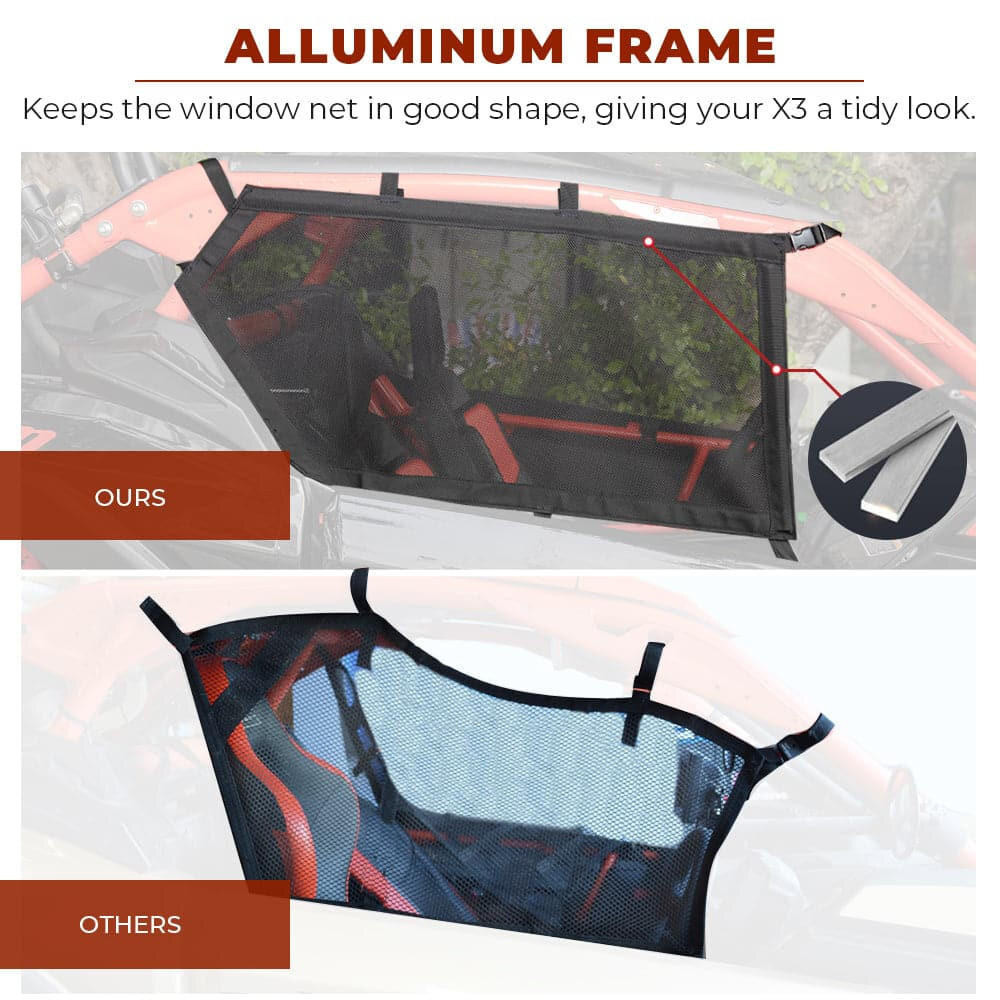 Kemimoto Can-Am Maverick X3 Upper Door Window Nets