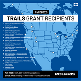 Polaris Donates More Than $135,000 to Off-Road and Snow Organizations Through Its Fall 2025 TRAILS  GRANTS