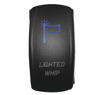 DragonFire Racing Laser-Etched Dual LED Light Whip Switch Blue 521393