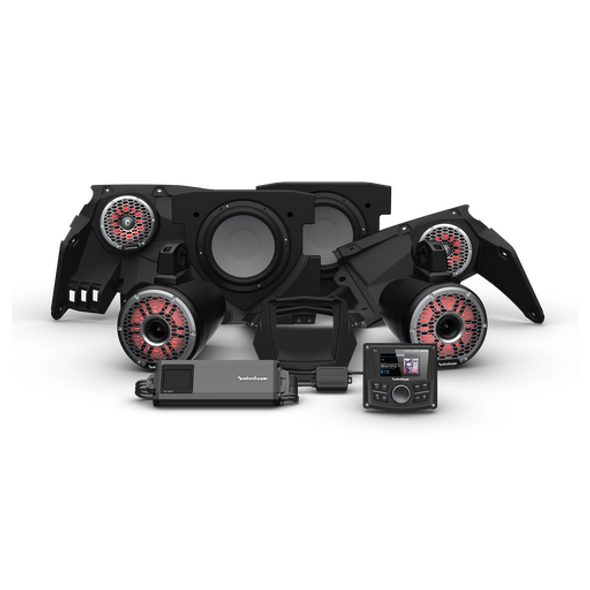 Rockford Fosgate Can-Am Maverick X3 Front Color Optix™ Audio Kit (PMX-3) (Stage 6) Rockford Fosgate UTVS0014719 UTV Source