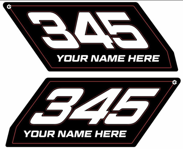 Geiser Performance Can-Am X3 Number Plates (Black) CAX3-NUMBER PLATE KIT-BLK - UTV Source