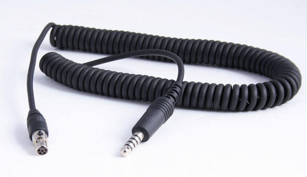 Rugged Radios Firecom Style 5 ft. Headset Coil Cord CC-FIRECOM-5 - UTV Source