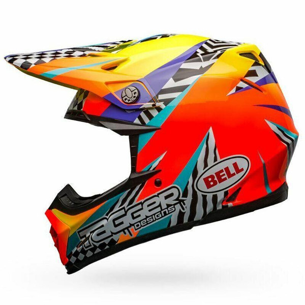 Bell Helmets Moto-9 MIPS (Large) (Tagger Breakout) (Gloss Orange