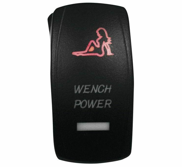 DragonFire Racing Laser-Etched Dual LED Wench Power Switch (Red) 521376 - UTV Source
