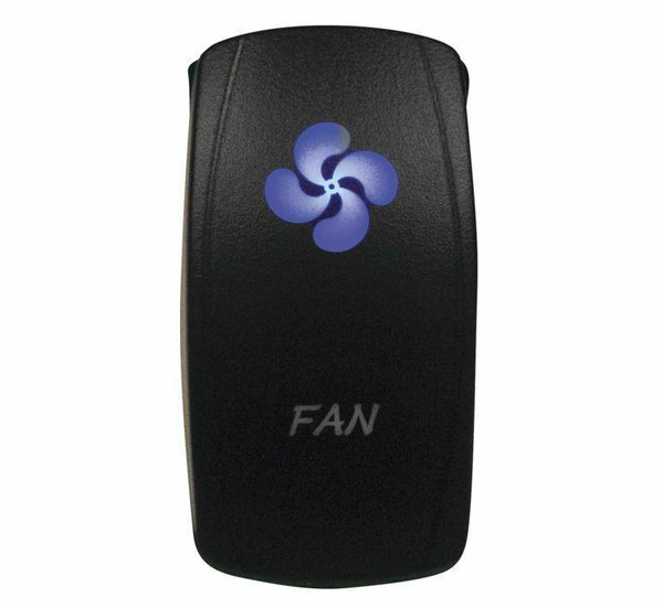 DragonFire Racing Laser-Etched Dual LED Fan Switch (Blue) 521381 - UTV Source